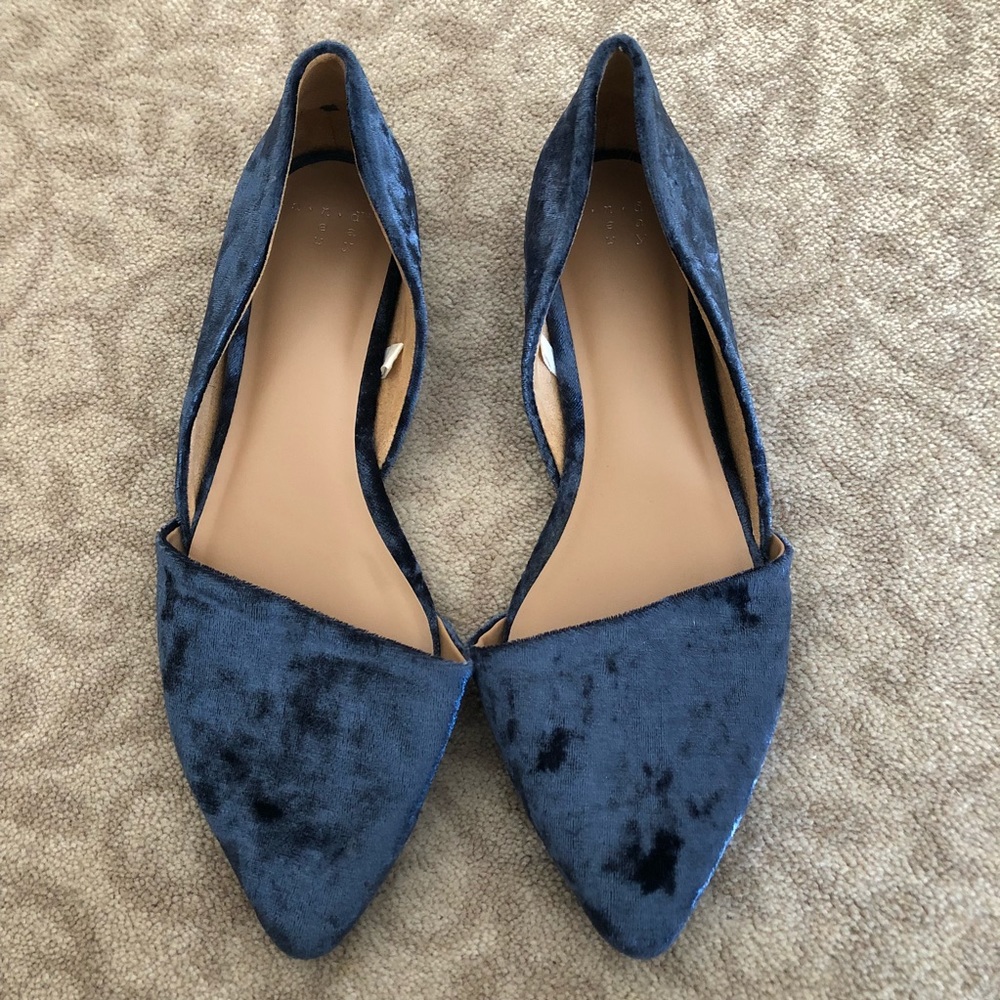 A New Day Blue Suede Flats women’s size 7